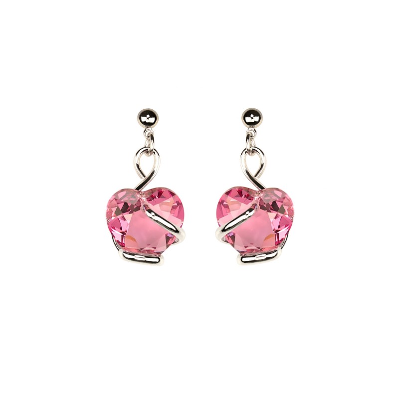 Heart Collection - Fucsia Small Earrings